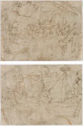 Navicella (recto) Dwa rysunki statków (verso)