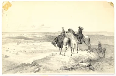 Florence Nightingale i Mr Bracebridge na wzgórzu Cathcart z widokiem na Sewastopol 8 maja 1855 r.
