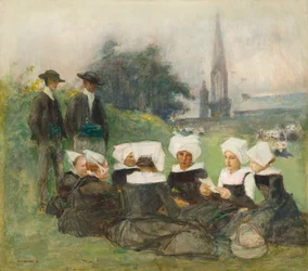 Studium dla kobiet bretońskich na ułaskawieniu, c. 1887.