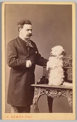 Portret mężczyzny i jego psa, ok. 1930 r. 1880.