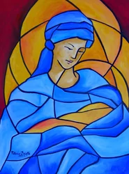 Maria pełna łaski, 2005 (akryl na płótnie)