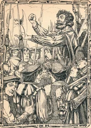 Ket Tenner zwracający się do swoich zwolenników, 1902