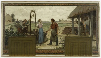 Szkic ratusza w Saint-Maur-des-Fossés: Les fiançailles, 1883 (olej na płótnie)