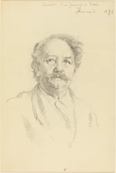 Portret mężczyzny Pamiątka z pasażu w Paryżu, 1898.
