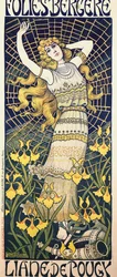 Plakat do pokazu tancerki Liane de Pougy (1869-1950) w Folies Bergere, Paryż