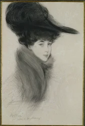Consuelo Vanderbilt (1877-1964) księżna Marlborough, ok. 1901 (sucha igła)