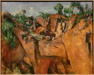 Kamieniołom Bibemus Nosiciele kamieni Bibemus między Aix en Provence a Montagne Sainte Victoire. Obraz Paula Cezanne