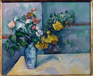 Kwiaty w wazonie (olej na płótnie)