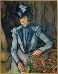 Dama w błękicie (olej na płótnie)