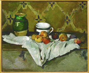 Nature Morte avec pot, tasse et pommes, Stillife z garnkiem, filiżanką i jabłkami (obraz)