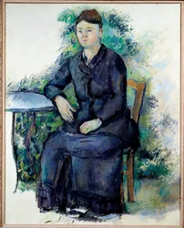 Portret Madame Cezanne w ogrodzie Obraz Paula Cezanne