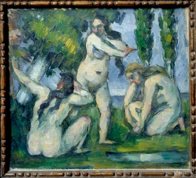 Obraz Trzech Kąpiących się autorstwa Paula Cezanne