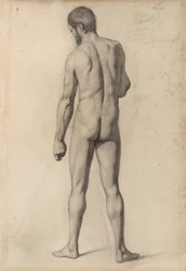 Akt akademicki, widziany od tyłu, 1862