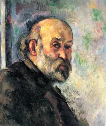 Autoportret na niebieskim tle