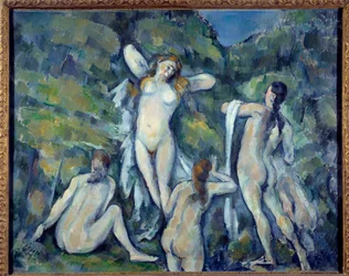 Obraz czterech kąpiących się Paula Cezanne