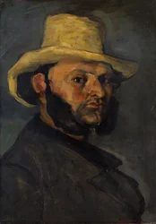 Gustave Boyer ur. 1840 w słomkowym kapeluszu, 1870-71.