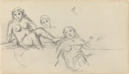Kąpiący się na siedząco [verso], 18821885.