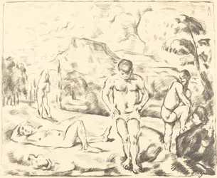 Duży talerz kąpiących się, 1896-1897.