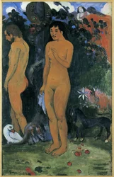 Adam i Ewa (Adam et Ewa) - Paul Eugene Henri Gauguin (1848-1903). olej na płótnie