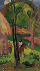 Jeździec przed chatą, 1902.