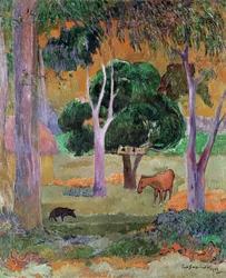 Pejzaż dominikański czyli Pejzaż ze świnią i koniem, 1903