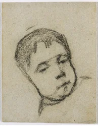 Emil Gauguin jako dziecko, Głowa na poduszce