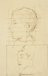 Głowy chłopca i mężczyzny (Autoportret?) [verso]