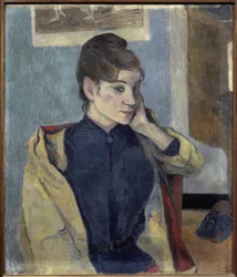 Portret Madeleine Bernard (1871-1895) - Obraz Paula Gauguina (1848-1903), olej na płótnie, 72x58 cm