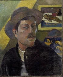Portret artysty w kapeluszu - Olej na płótnie