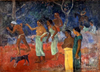 Scena z życia Tahitian, 1896.