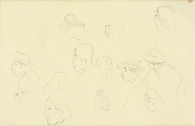Studia głów i postaci, ok. 1893