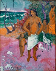 Obraz rodziny tahitańskiej Paul Gauguin (1848-1903) 1902 wym. 73x92 cm Nowy Jork, kolekcja prywatna