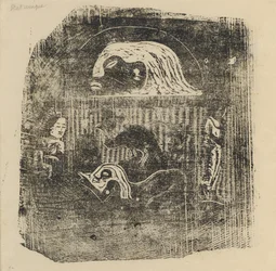 Te Atua The Gods Small Plate [verso], w roku 1895 lub później.
