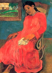 Kobieta w czerwonej sukience”, 1891.
