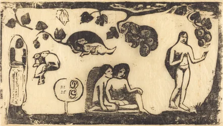 Kobiety, zwierzęta i liście Kobiety, zwierzęta i liście w roku 1895 lub później.