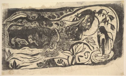 Drzeworyt z rogatą głową, 1898-99.