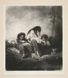 (Biedna rodzina.)