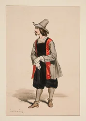 HOLENDER. Wełniany płaszcz. Aksamitne bryczesy.