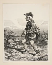 Pan Gontard (du Clos-Gorju), wielki właściciel ziemski, uprawniony wyborca, na polowaniu o świcie (Z serii: Types Contemporaines)