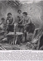 Pracowita odlewnia w epoce brązu, ilustracja z 