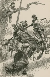 Rycerz Luster pospieszył wbrew sobie nad rumakiem swojego konia