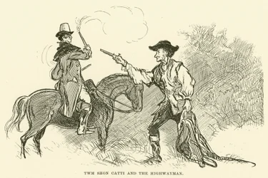 Twm Shon Catti i rozbójnik (rycina)