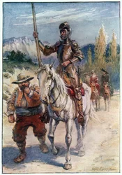 Jaki klejnot przedstawiła ci podczas twojego wyjazdu, ilustracja z „Przygód Don Kichota”, wydanej przez G. Bell und Sons, Ltd., 1911