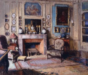 Wnętrze salonu (pastel)