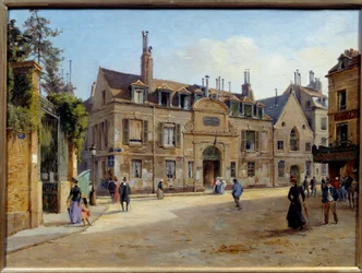 Widok dawnego szpitala Pie przy rue Lacepede w Paryżu Obraz Victora Dargauda (ok. 1850-ok. 1913) 1904 nd. 0,24 x 0,38 m Paryż, Musee Carnavalet