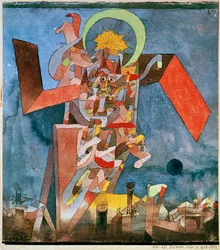 Demon nad łodziami (olej na płótnie)