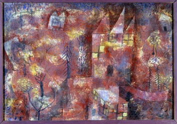 Krajobraz z dzieckiem (pastel)
