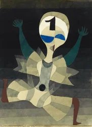 Biegacz na bramce, 1921.