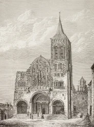 Kościół opactwa Magdelene w Vezelay we Francji, gdzie św. Bernard głosił kazania podczas drugiej krucjaty w 1146 r.