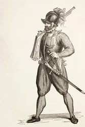 Arquebusier z XVI wieku.